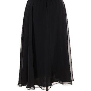 Vintage Adrianna Papéll Black Midi Skirt | 12P